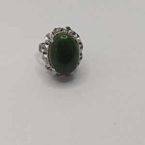 Large green stone costume ring